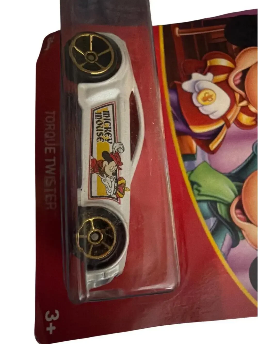 Hot Wheels Disney Prince & Pauper Mickey Mouse Torque Twister Car 6/8 White